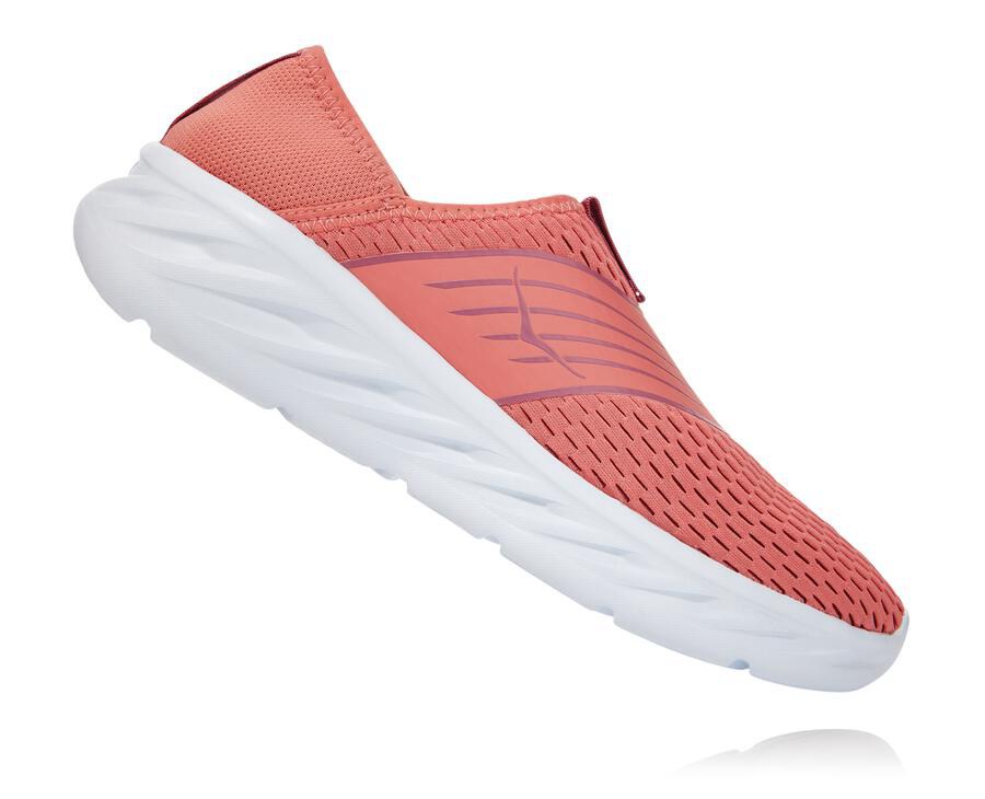 Sandálias Hoka One One Feminino Laranja/Branco - Ora Recovery - 796-SLOMED